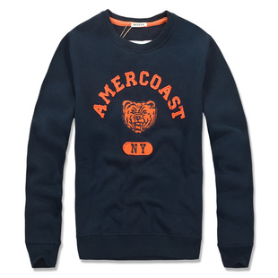 美洲海岸af加绒卫衣长袖潮流秋冬款套头圆领纯棉休闲运动男士外套