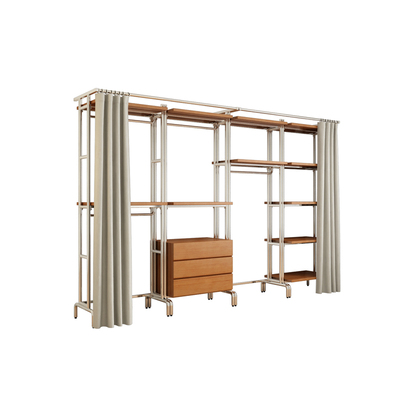 南辉金属衣柜实木衣帽间