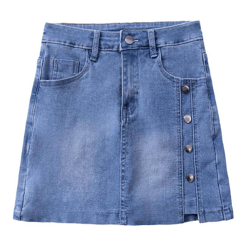裙裤新款高腰牛仔女包夏季松紧