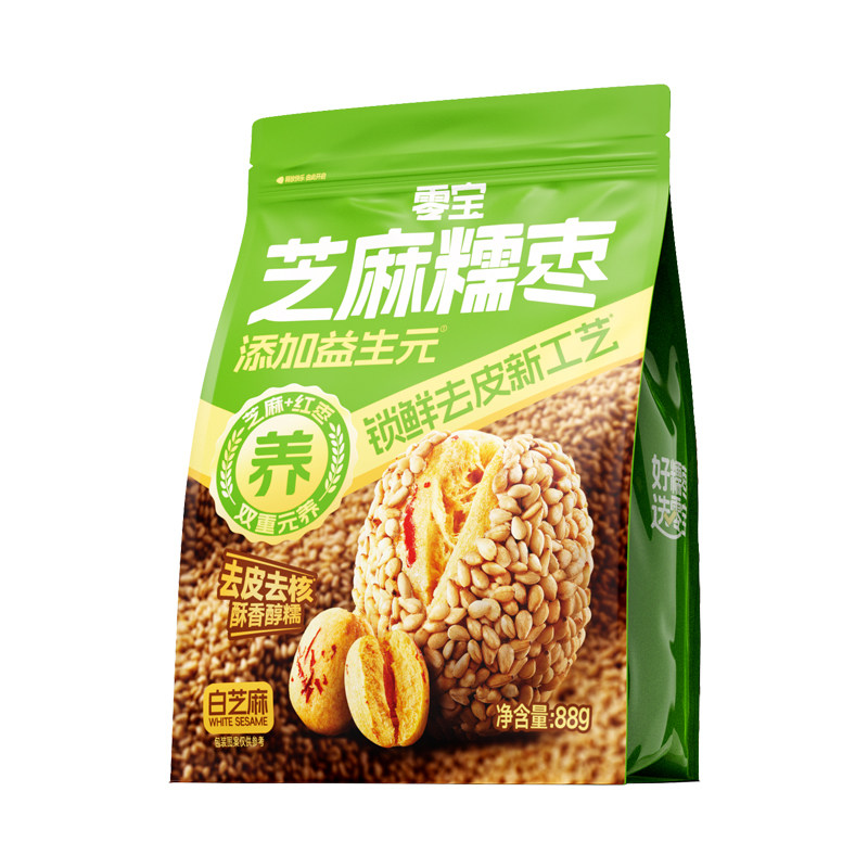 零宝白芝麻去皮糯枣88g/袋
