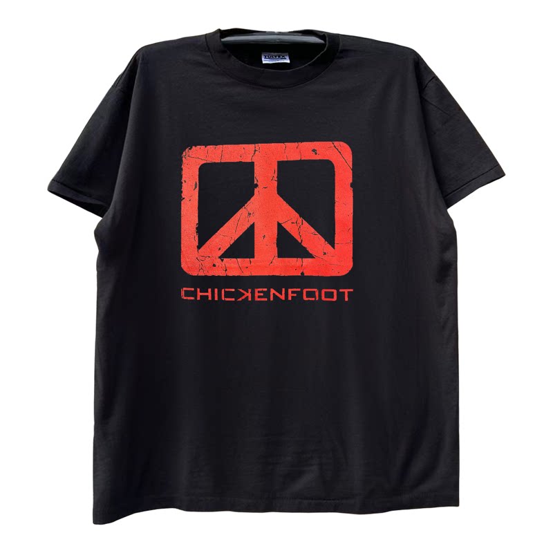 Chickenfoot 乐队经典摇滚vintage古着高街宽松潮牌恶搞短袖T恤