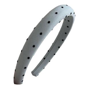 小清新蓝色系温柔格纹发箍女洗脸压发防滑头箍高颅顶发捆简约发饰