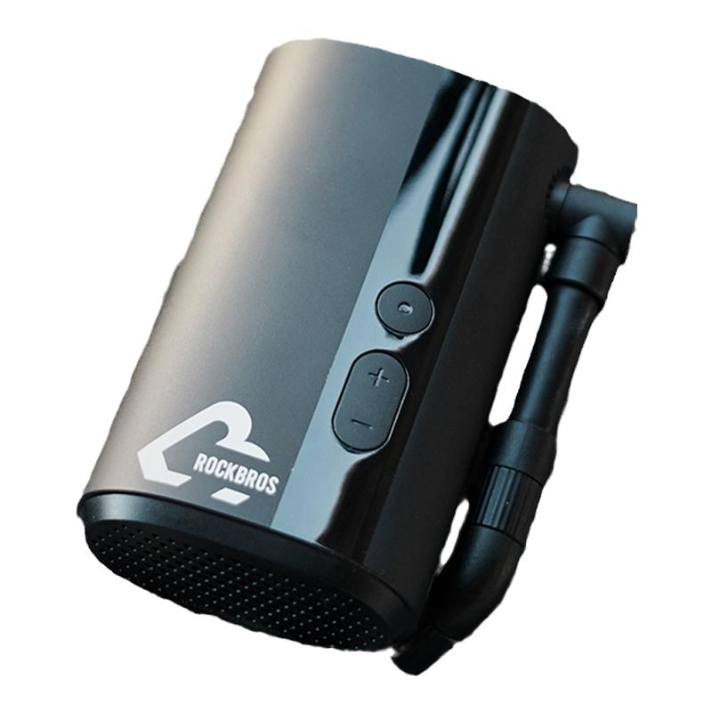 洛克兄弟便携电动打气筒高压数显公路山地自行车摩托车汽车充气汞