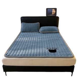 冬季牛奶绒床垫褥子软垫家用加厚宿舍学生单人铺垫被加绒毛毯床褥