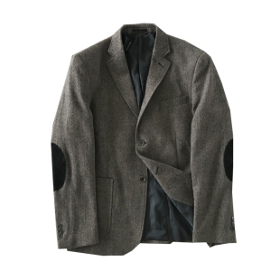 CAILENOW  浴血黑帮复古粗花呢羊毛人字纹雅痞外套多口袋修身西服