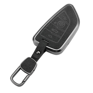 适用宝马钥匙套新3系5系1系4系6系7系X1X3X4X5X6刀锋包扣翻毛皮壳