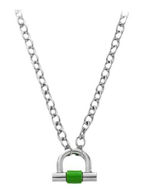 绿色小众配饰金属毛衣链不锈钢