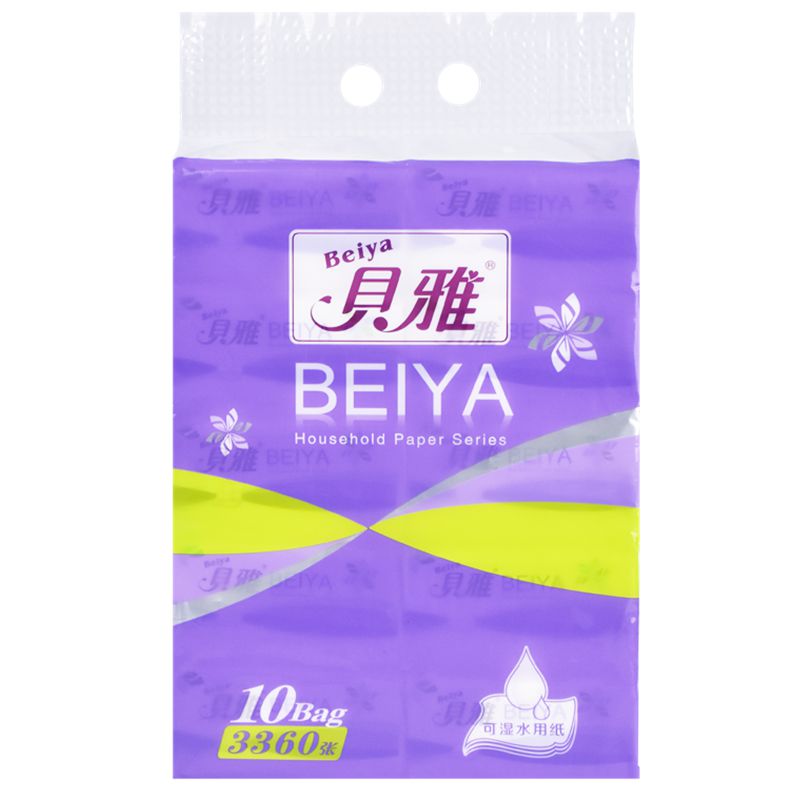 贝雅3360张10包抽纸4层软抽式