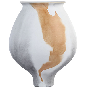 新中式小底大肚水墨桌面装饰柜陶瓷花瓶摆件酒店艺术软装饰品搭配