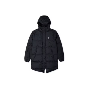 匡威新款中长款拼接连帽休闲保暖羽绒面包服外套10023754-A01-A02