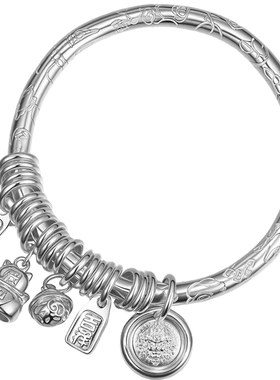 吴越老银铺9999足银赋源手镯