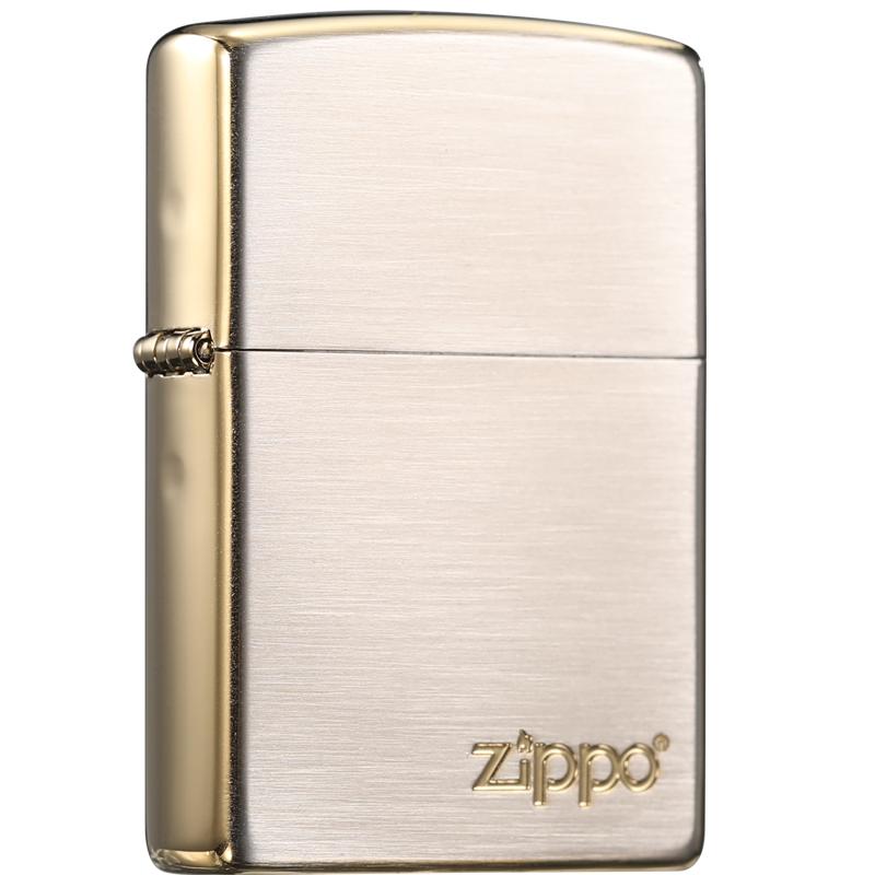 zippo打火机镀金经典标志限量版正版送男友礼物煤油防风正品外壳