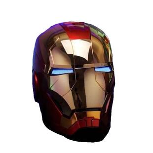 贾维斯钢铁侠mk5电动头盔儿童面具cos可穿戴成人全脸头套礼物真人
