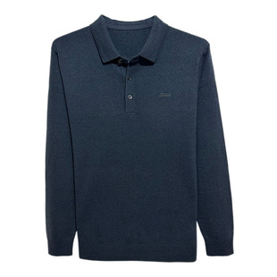 羊毛衫男款爸爸毛衣翻领t恤polo衫秋装针织衫上衣开开金企羊毛衫