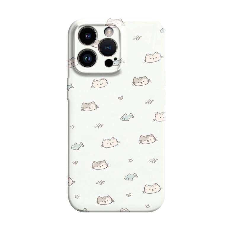 品集小猫鱼适用苹果iPhone17/16手机壳vivoX300Pura80女mate80pro可爱nova15/14荣耀500小米16潮OPPOReno14
