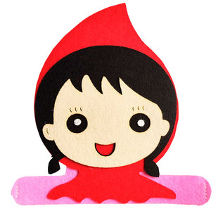 小红帽头饰猎人头套外婆妈妈大灰狼帽子幼儿园舞台表演出道具儿童