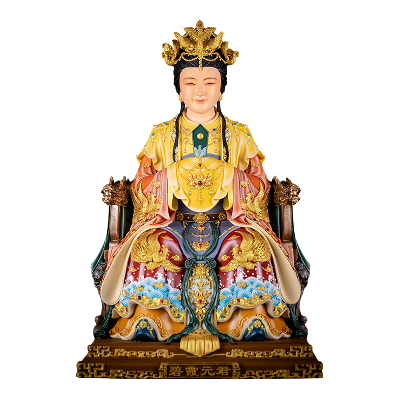 康盛黄铜供奉摆件中式碧霞元君像