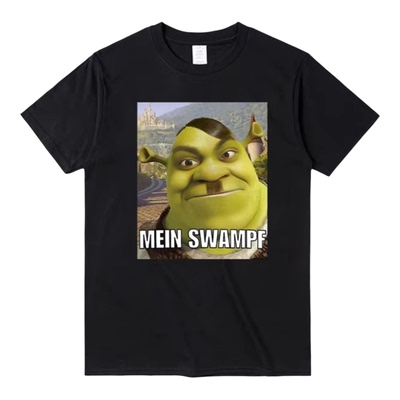 Shrek Expression Pack T-shirt 趣味搞笑表情包短袖T恤定制衣服
