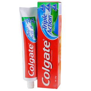 Colgate高露洁三重功效牙膏200g防蛀洁白清凉薄荷三色香港进口3支