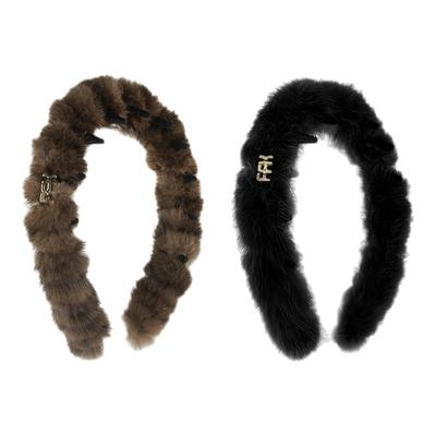 琥珀流光风齿梳头饰品冬季毛茸茸