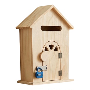 实木田园风信报箱家居摆摄影设幼儿园学校信箱邮箱沟通心语小木屋