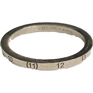 从不睡觉 极简小众数字造型925纯银窄款情侣戒指细指环叠戴组合