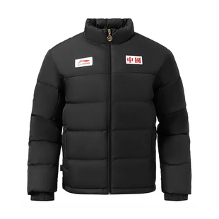 李宁国旗短款羽绒服女2025年冬季新款90%鸭绒保暖外套AYMV686