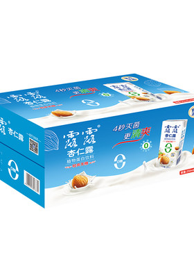 露露0蔗糖杏仁露即饮早餐250mL*24营养现磨植物蛋白饮料送礼箱装