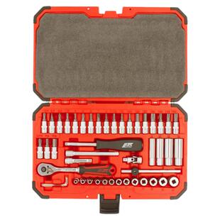 JTC汽修工具 1/4小飞6.3MM综合组套多功能便携工具盒48件JTCH248R