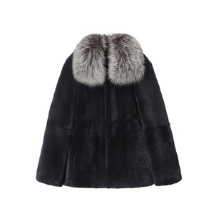 獭兔毛皮草外套冬男士潮流真毛狐狸毛领夹克新款加厚时尚短款大衣