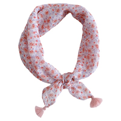 棉流苏柔软小方巾围巾护颈小领巾