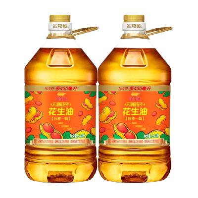 金龙鱼不油腻花生油5.43L×2桶