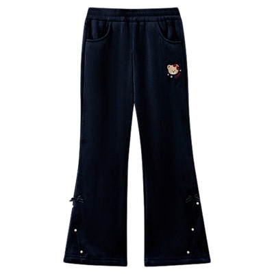 【商场同款】PawinPaw卡通小熊童装25年冬季新款女童加绒裤子