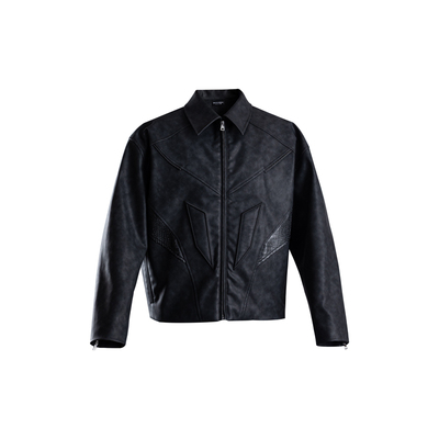 MSGD男子机能风酷感皮衣外套