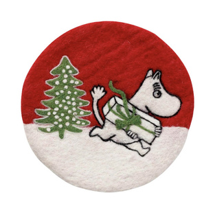 瑞典进口KLIPPAN姆明羊毛毡隔热锅垫纯手工圆形防烫餐垫杯垫可爱