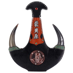 黑毛真牛角马奶酒内蒙特产奶酒38度500ml 国产清香型白酒成吉思汗