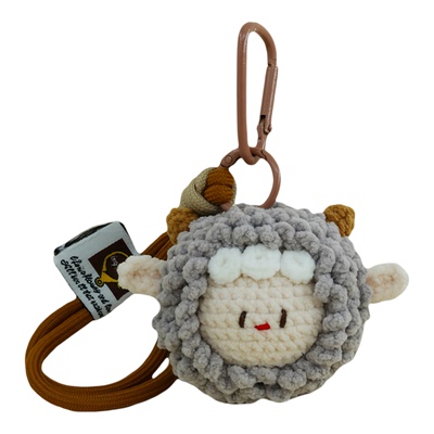 小羊头明星同款包包挂件钥匙扣