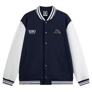 Kappa卡帕背靠背运动外套男春季新款美式棒球服复古休闲上衣女