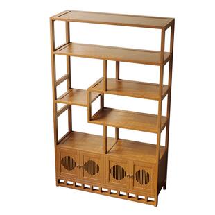 楠竹博古架中式茶柜置物架茶室布置宋式美学多宝阁摆件展示架书架