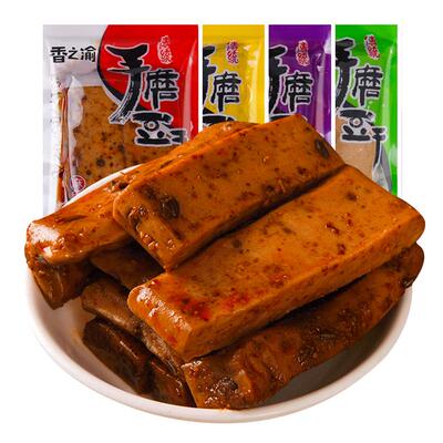 网红重庆手磨豆干整箱麻辣
