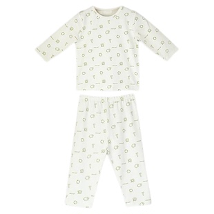 ArborTree 环保印花100%天然有机棉宝宝春秋季居家服分体套装