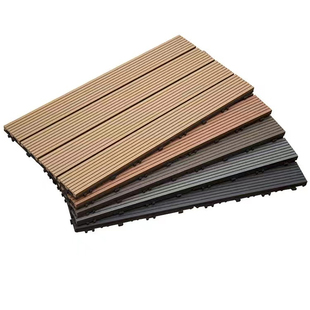 靛兔生态塑木户外阳台露台室外防水装饰地面自己铺设自铺拼接地板