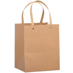 高档红色服装店纸袋方形宽底手提袋鲜花店礼品袋企业广告牛皮纸袋