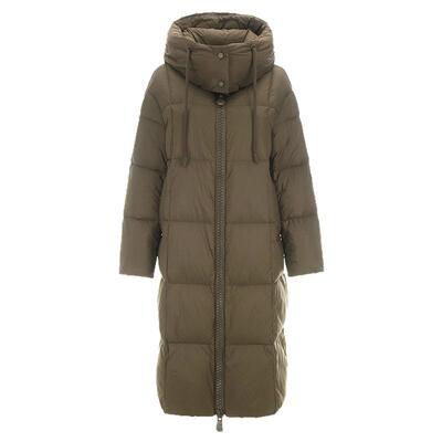 加长款感鸭绒羽绒服女