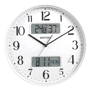 RHYTHM丽声钟表挂钟客厅2026新款创意免打孔钉现代轻奢石英钟挂表