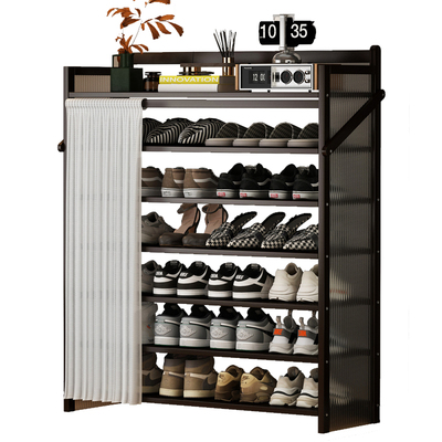 折叠免安装鞋架家用门口一拉就用