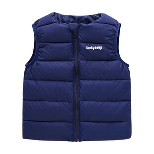 2025新款儿童羽绒棉马甲男童外穿秋冬季宝宝马甲女童小孩背心加厚