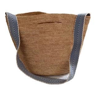 日系简约手钩拉菲草编织草编包女休闲度假沙滩包网红单肩包手提包