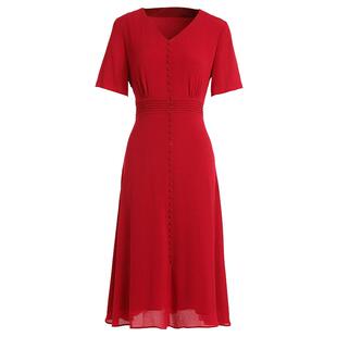 乔万尼真丝连衣裙高级感商场同款夏季新款高端桑蚕丝长裙EI2E789