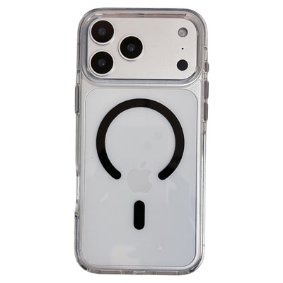 简约纯色透明磁吸适用苹果手机壳